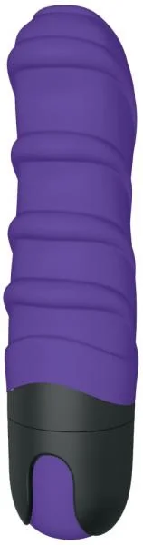 Vibratissimo Tre Ribbed Stick Purple/Black Vibrator