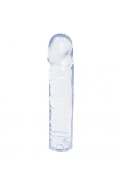 Crystal Jellies 8 Inch Classic Dildo in Clear