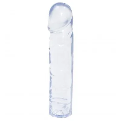 Crystal Jellies 8 Inch Classic Dildo in Clear