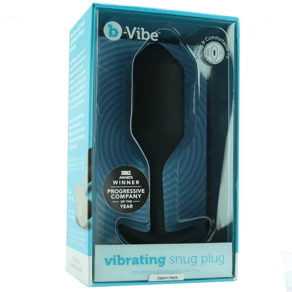 b-Vibe Vibrating Snug Plug 4 Rechargeable Vibrating Anal Toy - Black