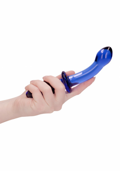 Doubler - Blue - Large Glass Dildo
