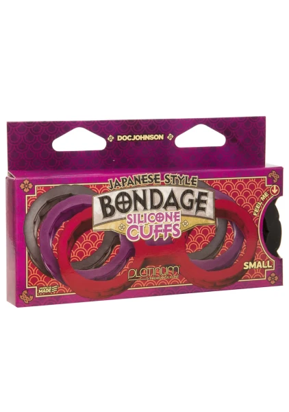 Japanese Style Bondage Silicone Cuffs - Small