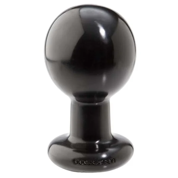 Round Butt Plug - Large - Black