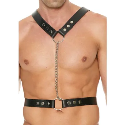 Twisted Bit Black Leather Harness