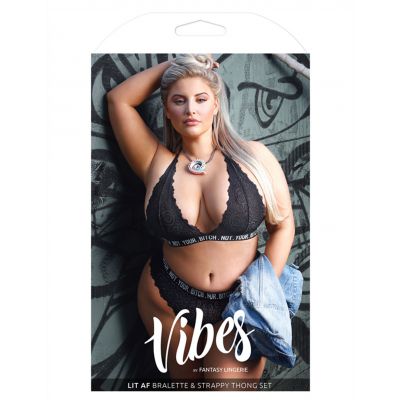 Vibes Not Your Bitch Bralette and Panty Set