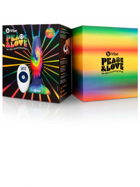Peace & Love Tie Dye Rimming Plug - B Vibe