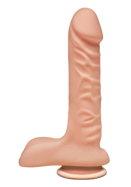 The D - Super D 8" Suction Cup Dildo by Doc Johnson - Chocolate
