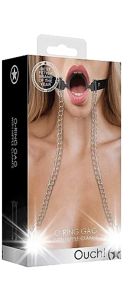 O-Ring Gag + Nipple Clamps