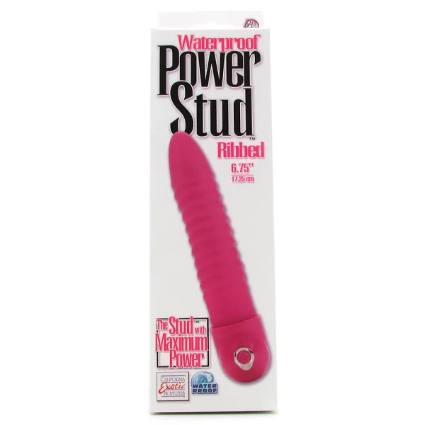 Waterproof Power Stud Ribbed Vibe - Pink