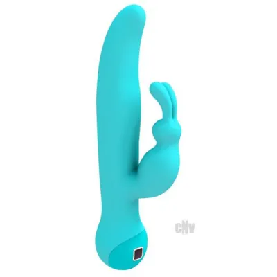 Touch Duo Response Touch Control Rabbit Vibrator Teal Green