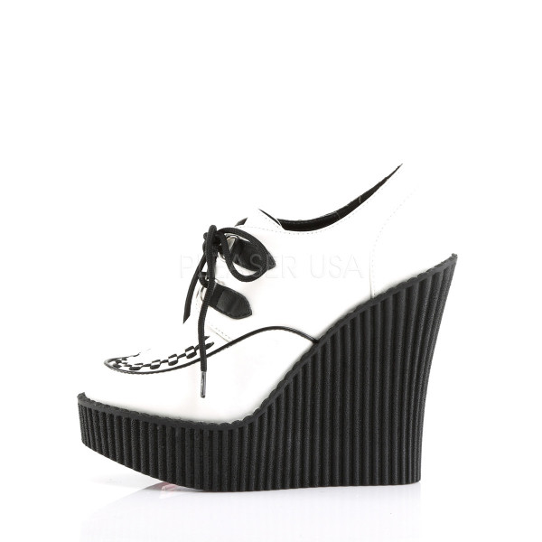 5 1/4 inches Wedge PF Creeper w/Interwoven Apron & Piping Detail — image 3 of 4