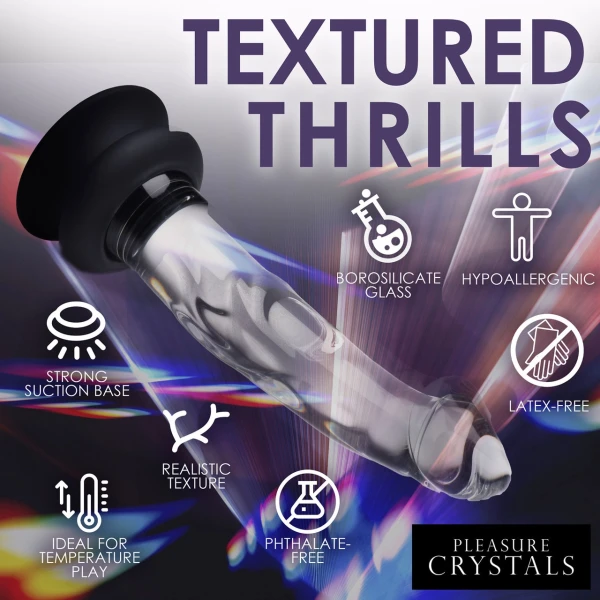 Pleasure Crystals 7.6" Glass Dildo With Suction Cup — image 6 of 8