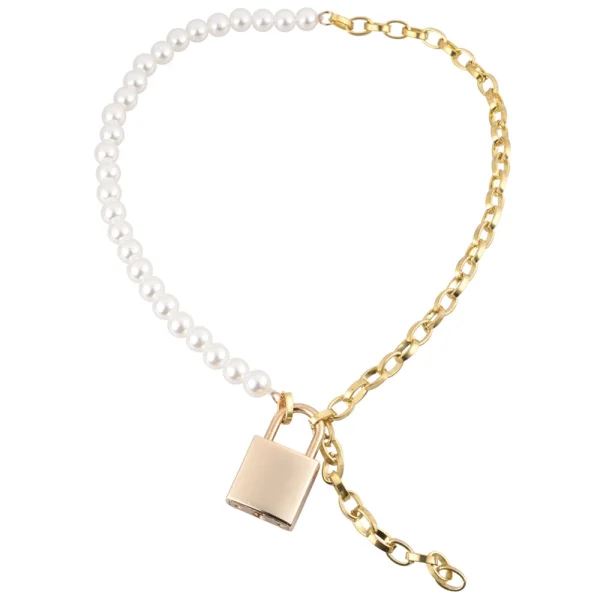 Sex & Mischief Pearl Day Collar By Sportsheets - White & Gold