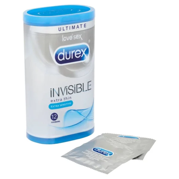 Durex Invisible Extra Sensitive 12 Pack Condoms