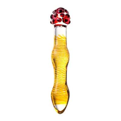 Sexus Glass Dildo Yellow Red 20 5 cm