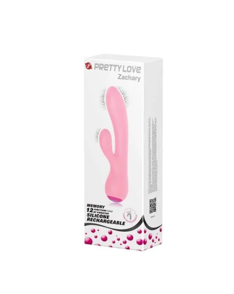 Zack Rabbit Vibrator - Pink - 7 Inch