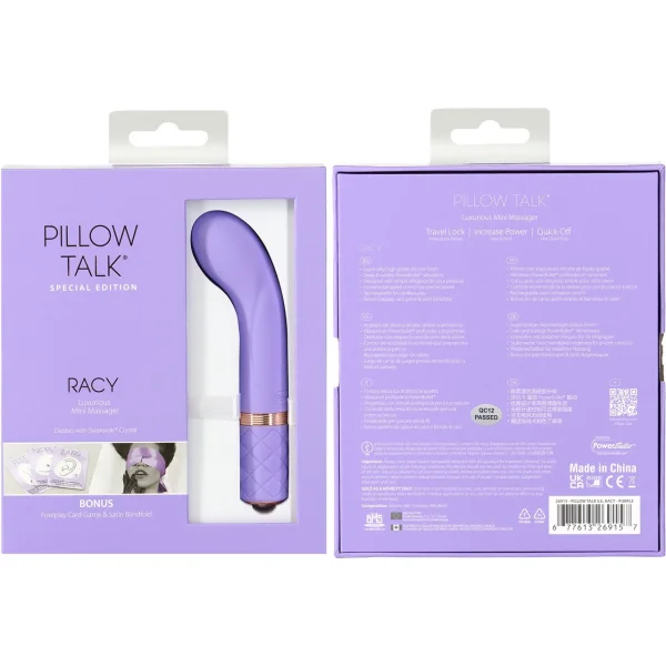 Pillow Talk Racy Special Edition Silicone Waterproof G-Spot Vibrator - Purple & Rose Gold