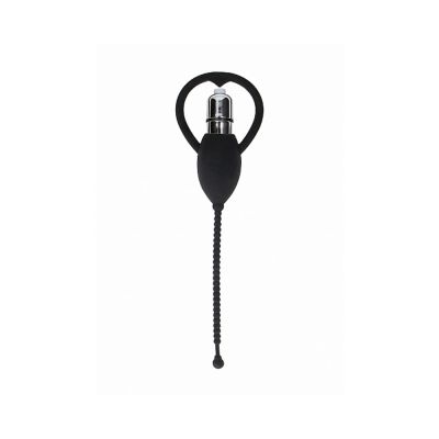 Ouch Urethral Sounding Vibrating Bullet Plug Black