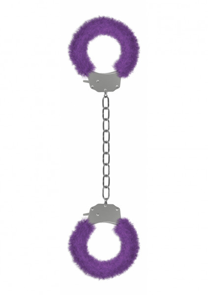 Pleasure Furry Legcuffs - Purple - Kinky Handcuffs