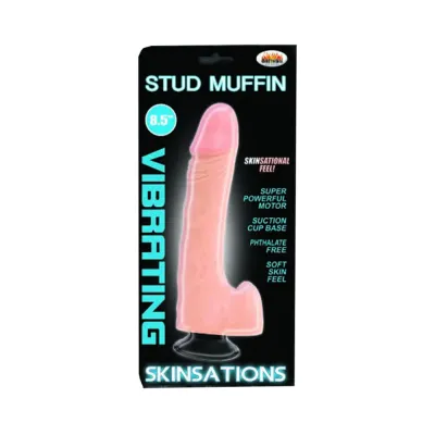 Skinsations Stud Muffin Vibrating 8 5in