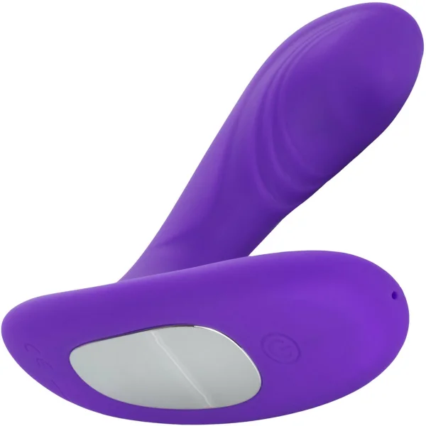 Silicone Remote Pinpoint Pleaser Vibrating Prostate Toy by CalExotics - Purple