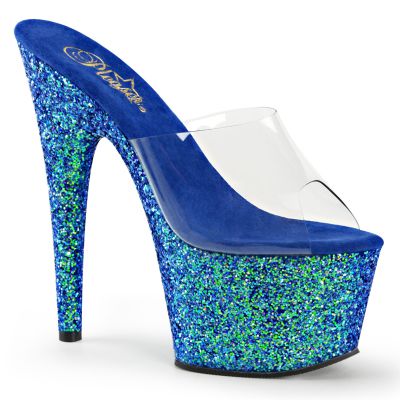 7 inches Heel 2 3 4 inches PF Slide W Holo Glitter Bottom