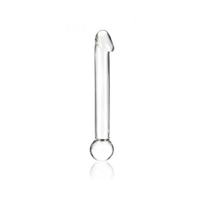 7 Inch Curved Glass G spot Stimulator Clear 7 Inch