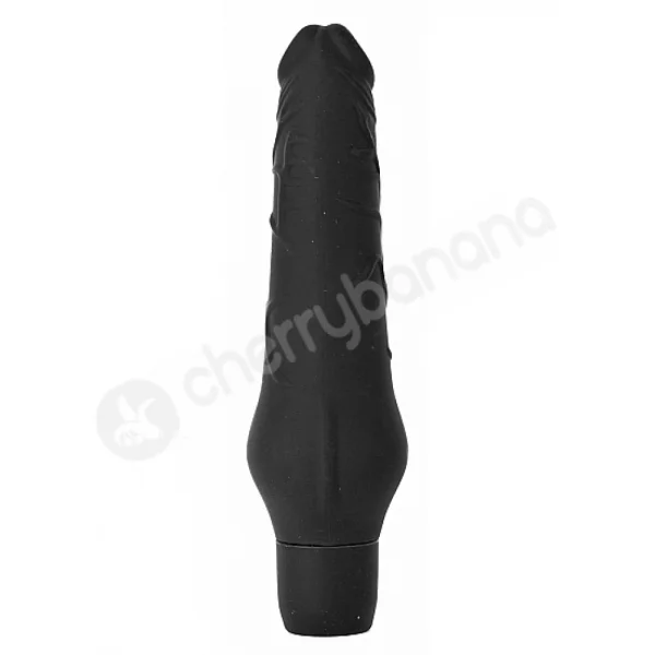 Shots Toys Black Silicone Penis Vibrator