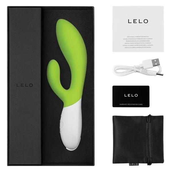 LELO Ina 2 Waterproof Rabbit Vibrator - Lime Green