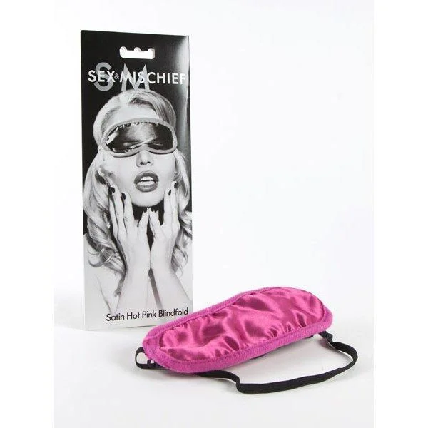 S&M Satin Hot Pink Blindfold