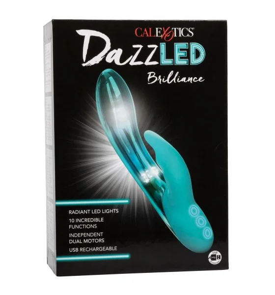 CalExotics DazzLED Brilliance Dual-Stimulating Vibe with Pulsing LED Lights