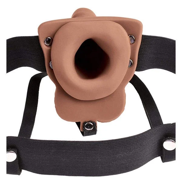 Fetish Fantasy 6 in. Hollow Rechargeable Strap-On with Balls