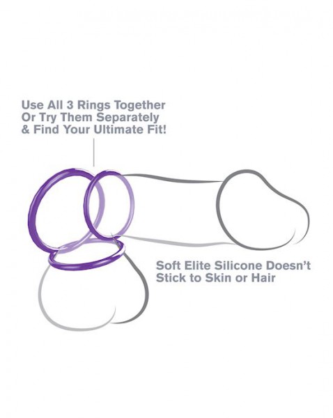 Fantasy C-Ringz Silicone 3-Ring Stamina Set