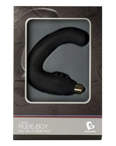 Rude Boy P-spot Vibrator - Black - 5 Inch
