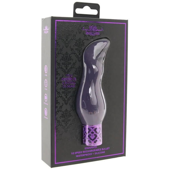 Royal Gems Exquisite Rechargeable Silicone Bullet Purple
