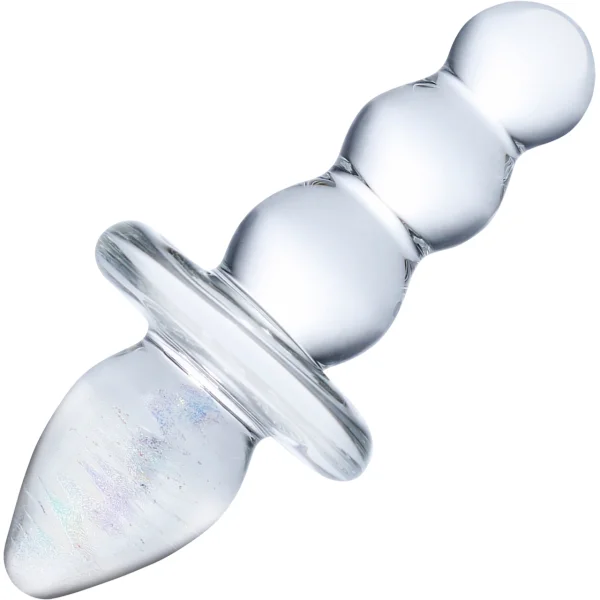 Gläs Titus Glass Beaded Butt Plug Dildo