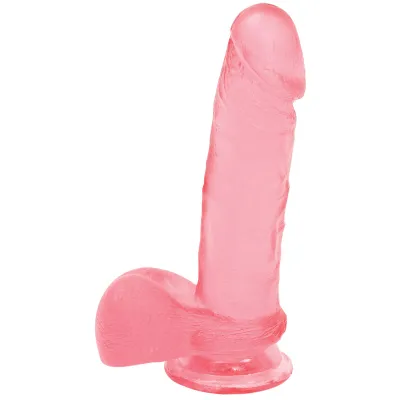 Crystal Jellies 6 inch Ballsy Cock Pink
