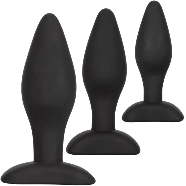 CalExotics Silicone Anal Exerciser Kit - 3 Butt Plugs for Anal Training