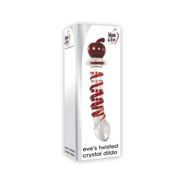 A&e Eve's Twisted Crystal Glass Dildo Red — image 6 of 9