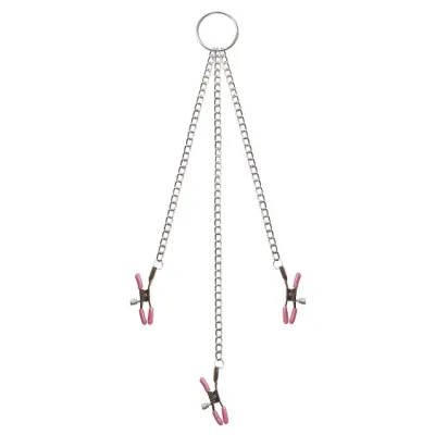 Adam and Eve Chain Me Up Adjustable Kink Nipple Clitoral Clamps