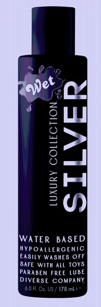 Wet Silver Luxury Water Based Lubricant - 6 Fl. Oz.