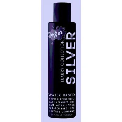 Wet Silver Luxury Water Based Lubricant 6 Fl Oz