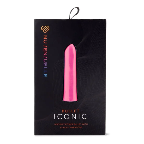 Iconic 20 Function Rechargeable Silicone Waterproof Bullet Vibrator By Nu Sensuelle - Deep Pink