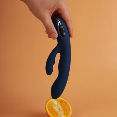 SVAKOM Aylin Rechargeable Waterproof Silicone Dual Stimulation Vibrator Blue