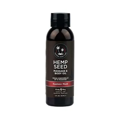 Earthly Body Hemp Seed Massage Body Oil Kashmir Musk 2 Oz