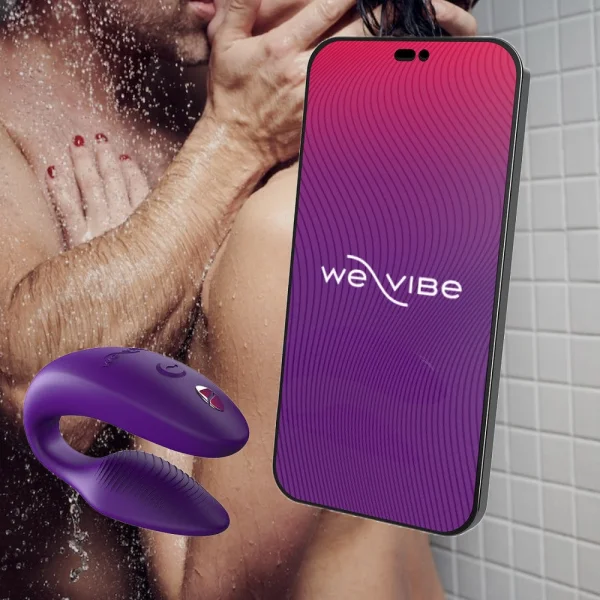 We-Vibe Sync Rechargeable Silicone Remote & App Controlled Couples Vibrator - Purple