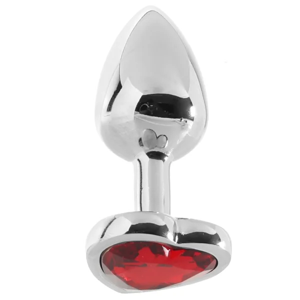 Adam & Eve Small Red Heart Gem Anal Plug