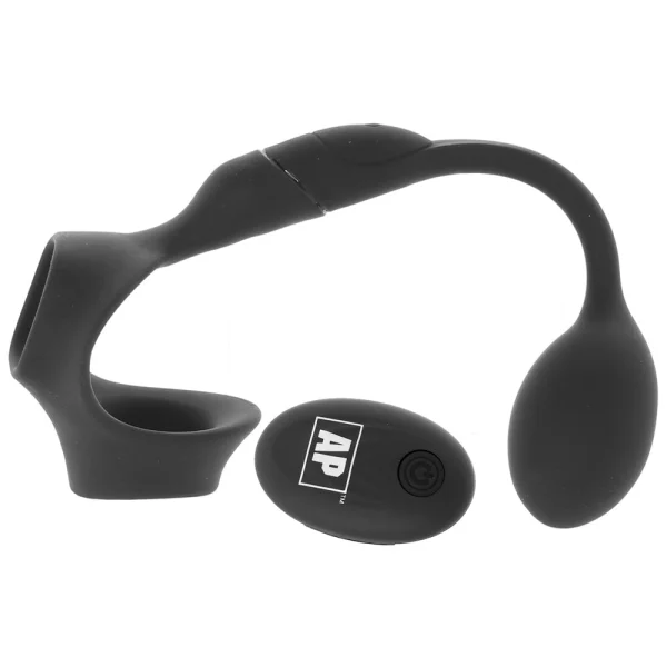 Alpha Pro 10X P Bomb Cock and Ball Ring With Anal Plug