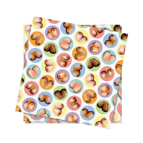 Mini Boob Napkins Pack Of 8