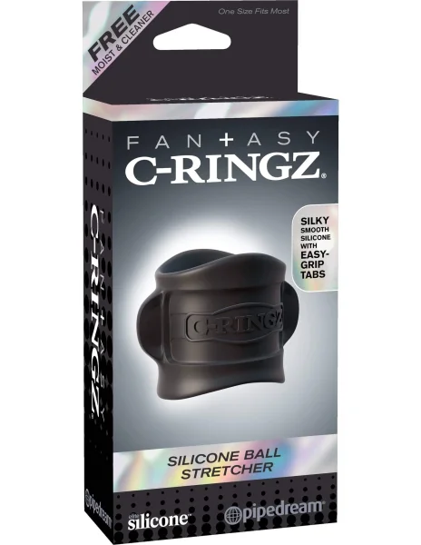 Fantasy C-ringz Silicone Ball Stretcher - Black